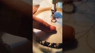 Embroidery by darning foot /usha janome Dreamstitch zigzag stitch sewing machine #ushajanome #sewing
