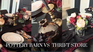 DECORATE WITH ME|POTTERY BARN INSPIRED |LUXE FOR LESS|MOODY FALL TABLESCAPE