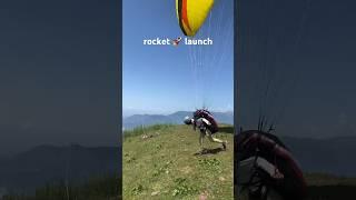 Rocketlaunch paragliding takeoff🪂🪂watch end#paragliding #flying #takeoff #shorts #viralshorts