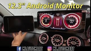  Mercedes Benz C Class W205 Ambient Light + Big Screen Android Monitor by MLAUTOMART