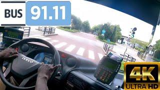 Bus 91.11 Transdev Cars d'Orsay | Gare de Massy-Palaiseau - Gare de Saint-Quentin en Yvelines - 4K