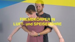 Fremdkörper in Luft- oder Speiseröhre | M-A-U-S Erste Hilfe Kurs | Video Tutorial