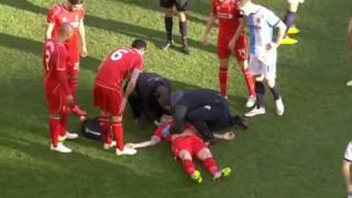 Martin Skrtel horror injury Liverpool vs Blackburn FA CUP 2015 HD