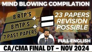 8 RTP + 8 MTP + 7 PAST PAPERS | LAST DAY REVISION | CA FINAL Direct Tax | FULL ENGLISH |Aarish Khan