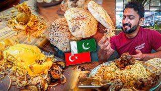 Pakistanis trying TURKISH Food yummy  (Maza Aa Geya) Baklava with Ice Cream, Beef & Rice, Beef Wrap