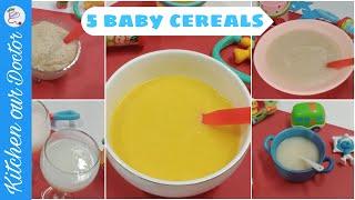 5 Home Made Baby Cereal | Organic Recipes By Kitchen Our Doctor #babyfood #babyfoodrecipes6months