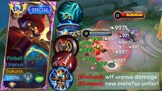 URANUS TRUE DAMAGE BUILD! ENEMY REPORTED ME  (new meta?) | MLBB