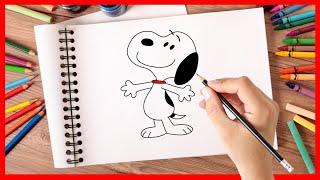 How to Draw Snoopy. #drawing #desenho #colorindo #coloring  #cartoon