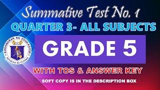 GRADE 5 SUMMATIVE TEST NO.1 - WITH TOS AND ANSWER KEY