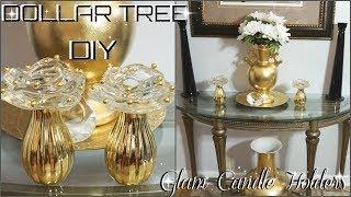 DIY GLAM \ ELEGANT DOLLAR TREE CANDLE HOLDERS | QUICK AND EASY DIY HOME DECOR IDEAS | PETALISBLESS