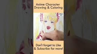 Anime Character Drawing and Coloring #Shorts