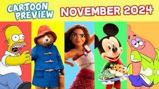 Every CARTOON MOVIE & SERIES in NOVEMBER 2024 (Mickey Mouse, Moana 2, Paddington 3, Simpsons)