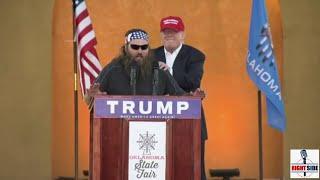 Donald Trump Calls Willie Robertson To The Stage At Oklahoma Rally