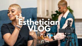 Vlog | My Morning Routine As A Esthetician | Filming + How I Set Up For Clients | Small Business