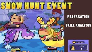 Capybara Go! - Snow Hunt Event: Preparation and Skill Picking to maximize the damage