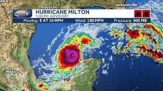 Tracking Milton: Intensifies into Category 5 hurricane