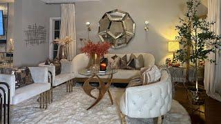 FALL  2024 DECORATE WITH ME   Glam and Cozy Living  Room Decorating Idea For Fall