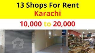 13 Shops For Rent In Karachi | Shop For Rent In Karachi OLX and Zameen | 10,000 to 20,000