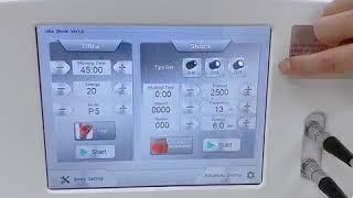 Ultrashock shockwave combine ultrasound for pain relief/ physiotherapy