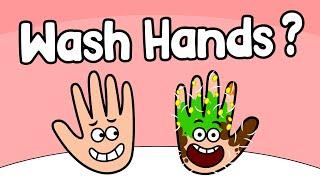 Wash Hands - Wash your Hands Song - Cartoon - Healthy Habits - Nursery Rhymes - Germs - Toddlers