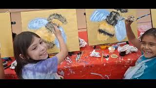 Island Union Summer School painting the Golden Bumble Bee