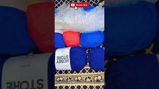 Hobby store yarn Unboxing #youtubeshorts #shorts #craft #viral #crochet #hobbystore