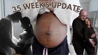 WHY I KEPT MY PREGNANCY PRIVATE | 35 WEEKS UPDATE | bwwm interracial couple