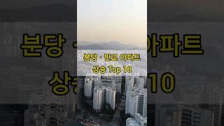 분당, 판교 아파트 시세 상승 Top 10