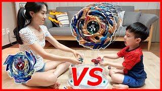 [엄마 VS 아들] 베이블레이드 버스트 드레인 파브닐 갓 발키리 장난감 팽이 대결 놀이 BEYBLADE BUST 뉴욕이랑 놀자 NY Toys