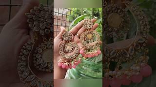 Diy Kundan Earrings 🩷| Beautiful kundan Earrings #viral #shorts #diyearrings #handmade #trending