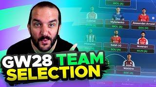 MY FPL TEAM SELECTION GAMEWEEK 28 | Fantasy Premier League Tips 2024/25