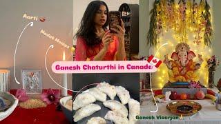 Celebrating Ganesh Chaturthi 🪔 in Canada  || Vlog 🩷