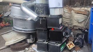 full van scrap run with lots of non ferrous metal ALLOYS BATTERIES much more - scrap metal