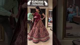 Beautiful bridal lehenga design from Kundans bridal couture Chandni Chowk Delhi #shorts #beautiful