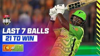 INCREDIBLE Final 7 Balls, 21 To Win | Perth Scorchers v Sydney Thunder | #BBL14