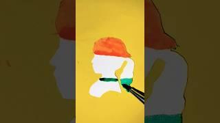 girl india flag short video artist painting #shorts