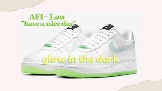 Nike Air Force 1 Low "Have A Nike Day" Glow in the Dark Unboxing & Review | itschangiii