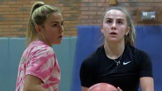 Haley & Hanna Cavinder Training Session | THEY DO NOT MISS