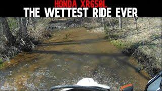 The Wettest Trail Ride Ever on a Honda XR650L Motorcycle