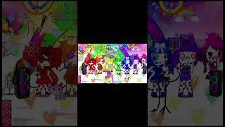 Rainbow garden in a park with the pt 96