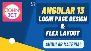 Angular 13 Login Page Design & Material Design with Flex layout