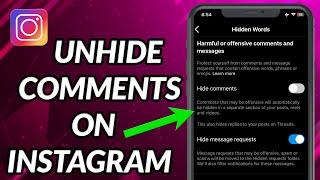 How To Unhide Comments On Instagram