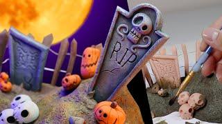 SO DETAILED! Sculpting a Halloween Scene - 5 TUTORIALS in ONE! Polymer Clay Timelapse | Ace of Clay