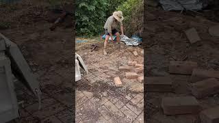 Bricks out - Move Them #shorts #diy #diwhy #renovation #oddlysatisfying