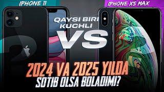 IPHONE 11 VS IPHONE XS MAX QAYSI BIRI KUCHLI? 2024 VA 2025 YILDA SOTIB OLSA BOLADIMI?