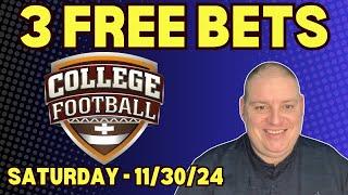 NCAAF Week 14 - Free Betting Picks & Predictions - 11/30/24 l Craig's Picks & Parlays l #ncaafbets