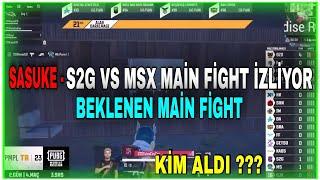 SASUKE - S2G VS MSX MAİN FİGHT İZLİYOR !!! (BEKLENEN MAİN FİGHT)