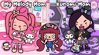 I Have 2 MOMS: MY MELODY Vs KUROMI ‍ Toca Hello Kitty And Friends | Toca Life World | Toca Boca