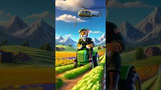 "Tiger in Command: Farming with Power"🪖#shorts #ai