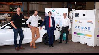 Electric vehicle charging using renewable energy delivered from a vanadium redox flow battery